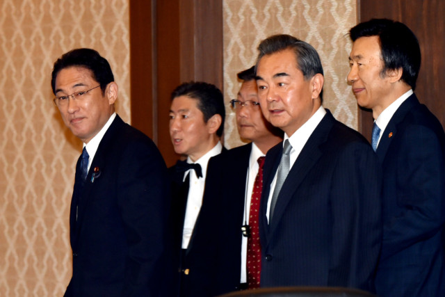 Japan, China, and South Korean foreign ministers