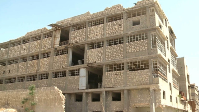 Destroyed Aleppo industrial zone waiting for reconstruction