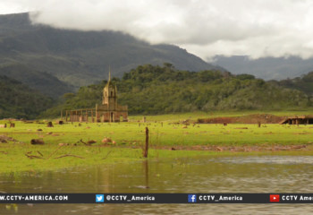 Severe drought in Venezuela reveals a submerged Andean town