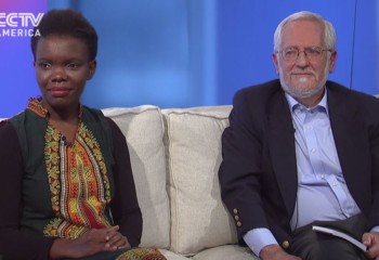 Lydia Namubiru and Christopher Conte