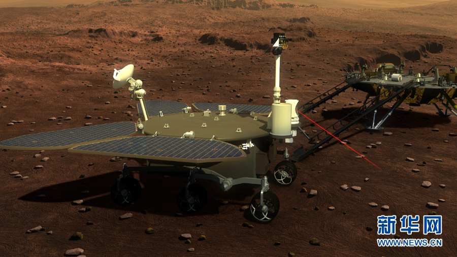 Artist impression of China's 2020 Mars rover.