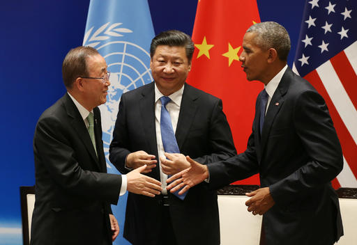 Barack Obama, Xi Jinping, Ban Ki-moon
