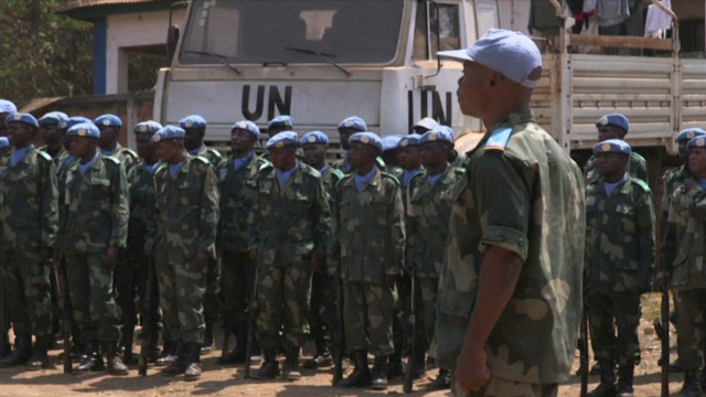 UN peacekeepers in Africa.