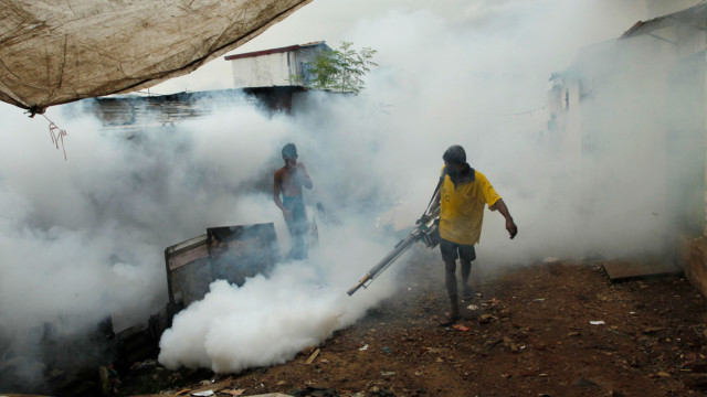 Sri Lanka Malaria spraying for mosquitoes