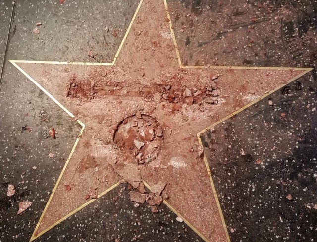 Donald Trump's star on Hollywood Walk of Fame vandalized