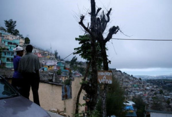 Hurricane Matthew approaches Haiti.