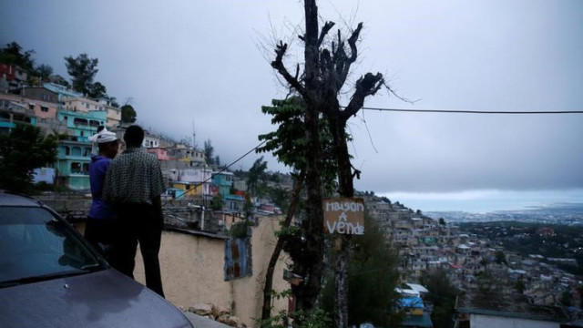 Hurricane Matthew approaches Haiti.