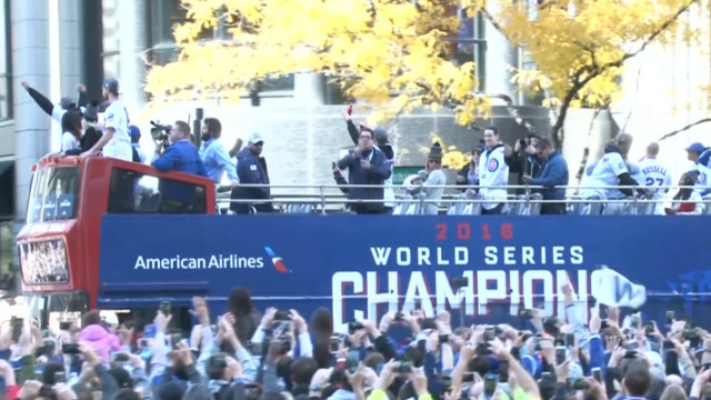 Cubs fans parade in Chicago after first World Series win since 1908