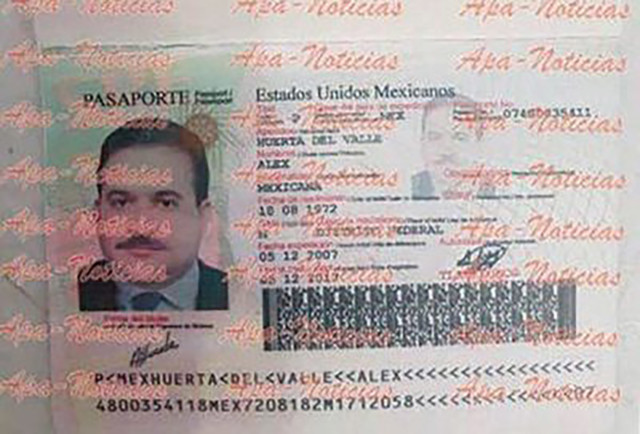 Falsified Duarte passport