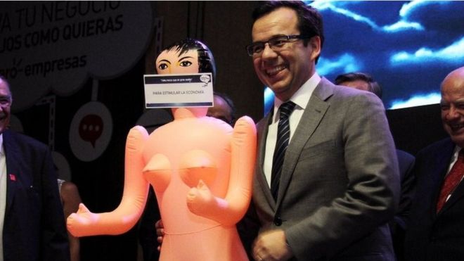 Inflatable sex doll gift to Chilean minister sparks anger CGTN