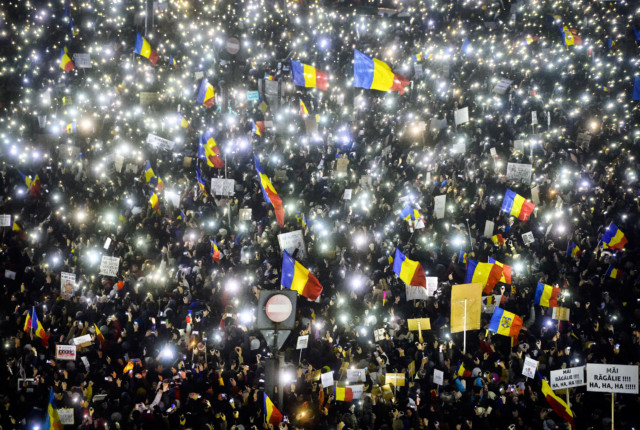 APTOPIX Romania Protests