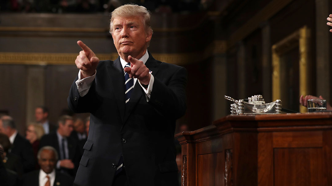 In first Congressional address, President Trump strikes different tone