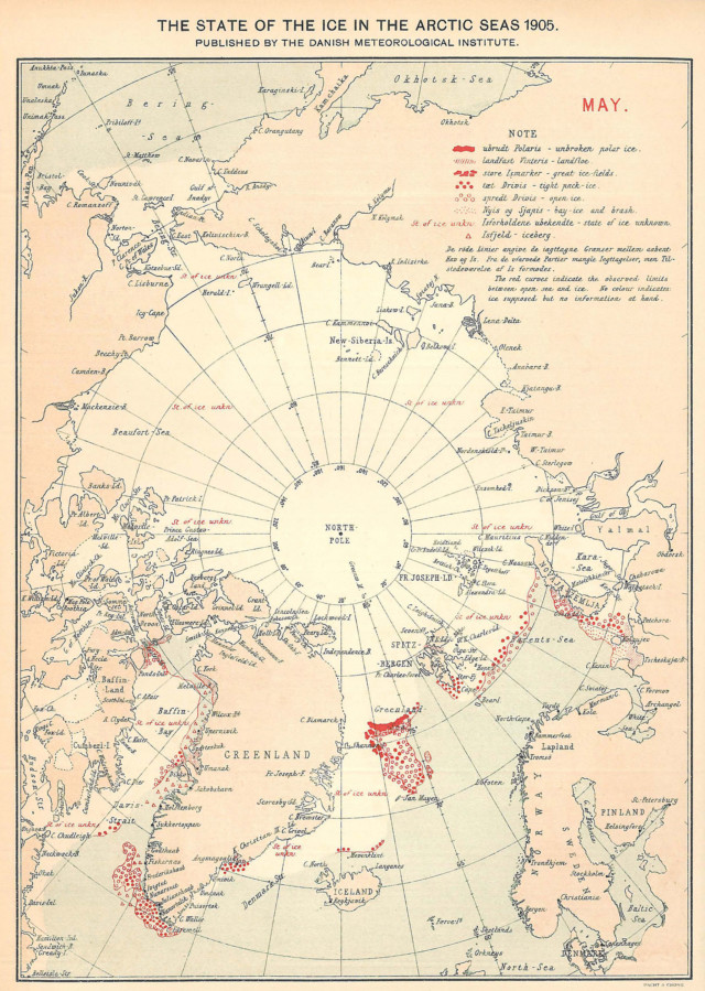 Arctic sea ice chart