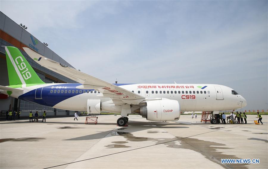 China’s first domestically-produced jetliner to make its maiden flight