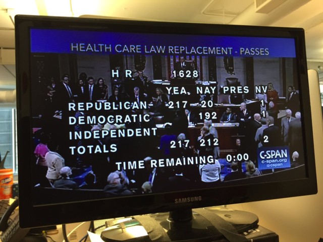 Healthcare repeal vote