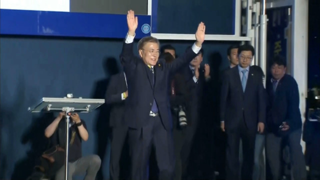 Moon Jae-in claims victory in South Korean presidential election