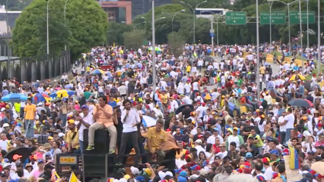 Venezuelans stage sit-in to speak out against the government