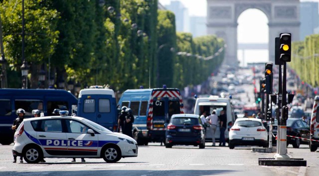 french police secure scene of attack