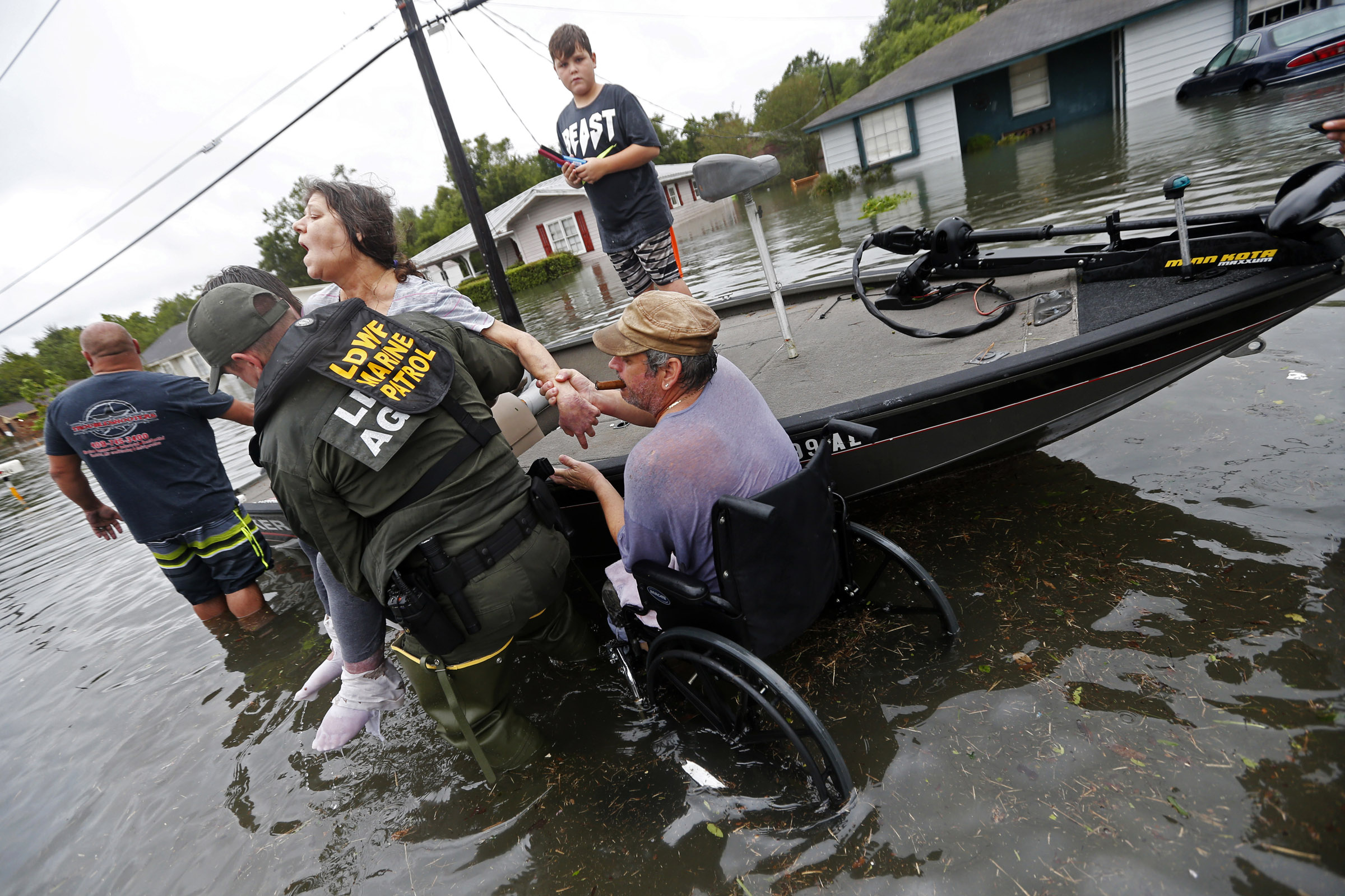PHOTOS: Historic floods from Harvey force Texans to seek rescue and refuge