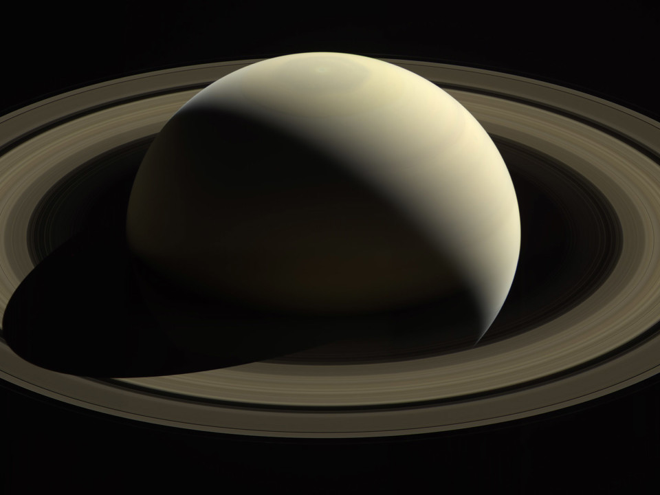 With this view, Cassini captured one of its last looks at Saturn and its main rings from a distance. The Saturn system has been Cassini's home for 13 years, but that journey is nearing its end.