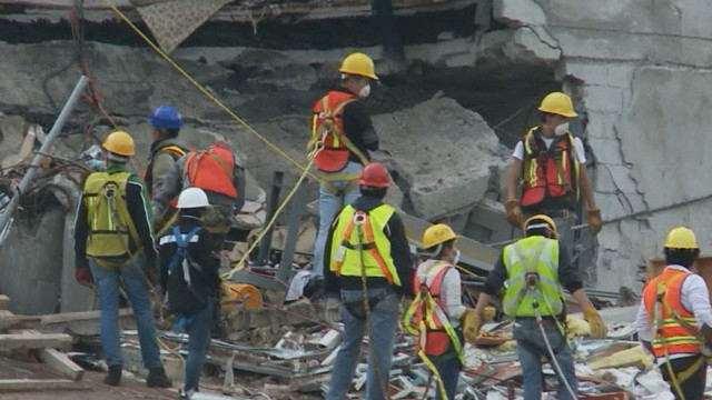 Rescuers look for any survivors a week after quake strikes Mexico City