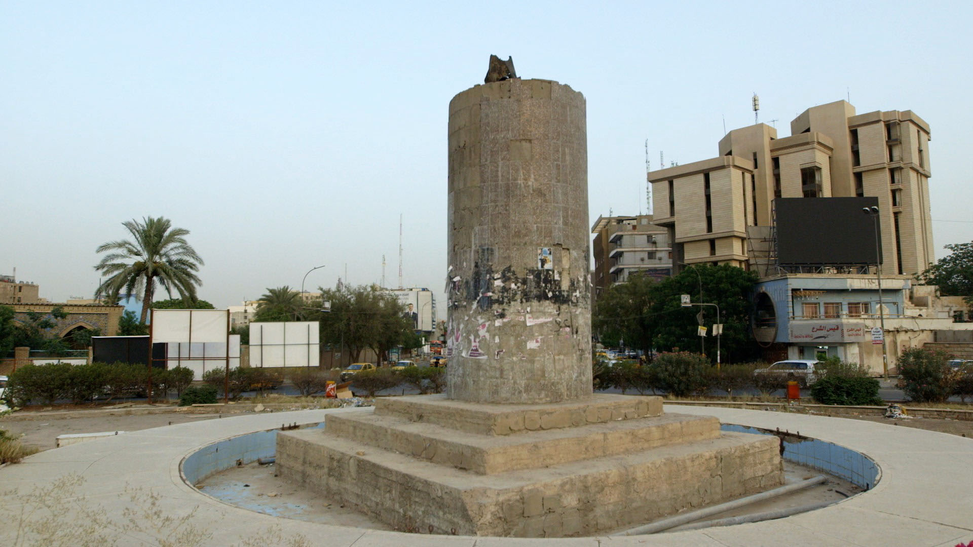 Firdos Square, the site where a Saddam Hussein statue was famously toppled during the 2003 U.S. invasion.