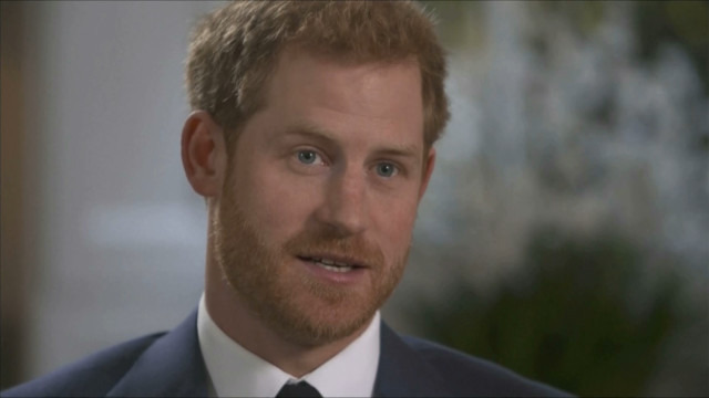 Prince Harry discusses his engagement to Meghan Markle. PHOTO from BBC video.