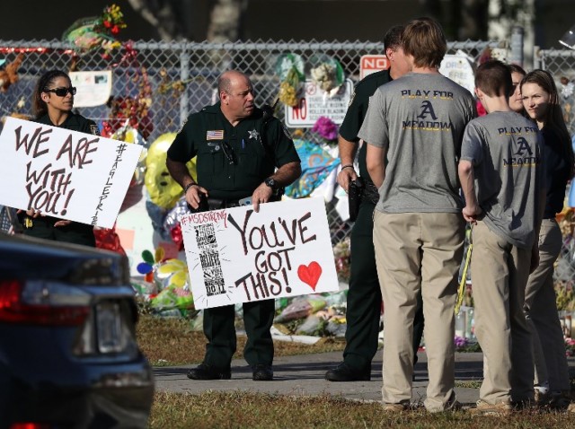 Students Return To Class For First Time After Mass Shooting At Florida School