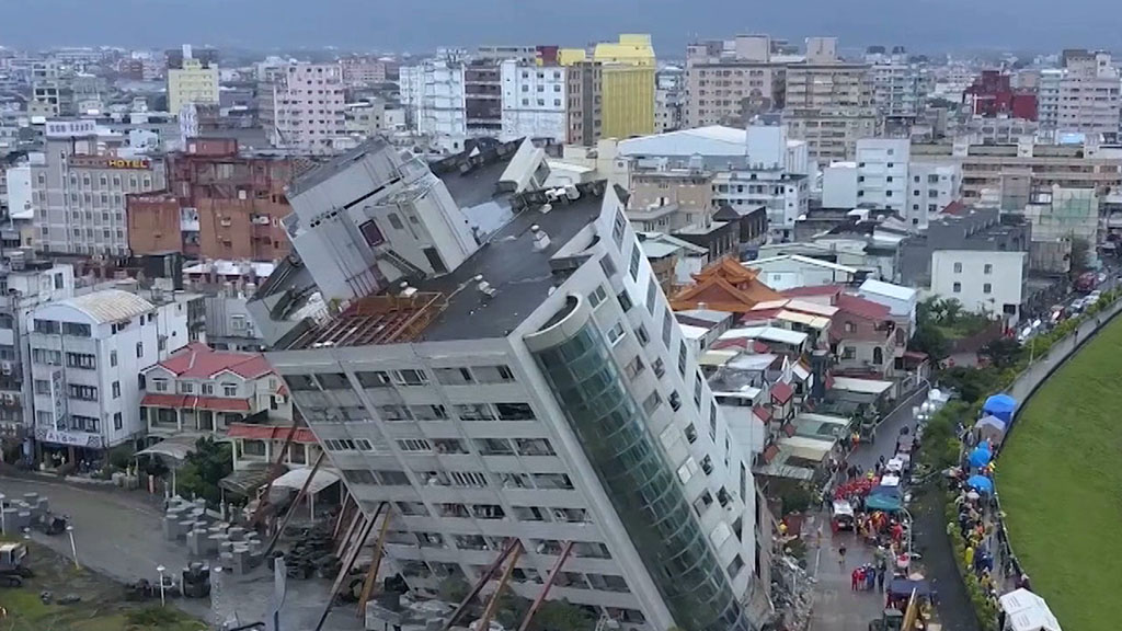 Rescue operations in Taiwan hampered by rain, building damage and ...