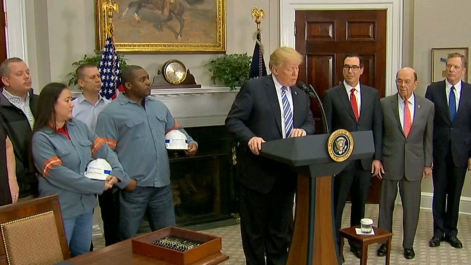 Trump signs off on steel, aluminum tariffs