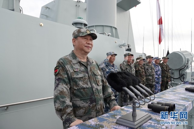 Xi Jinping inspects naval fleet in China's largest ever naval review