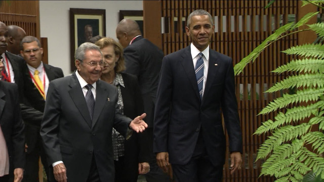 Raul Castro and former U.S. President Barack Obama.