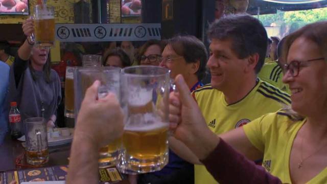 Football fans in Colombia drive up beer sales during the World Cup