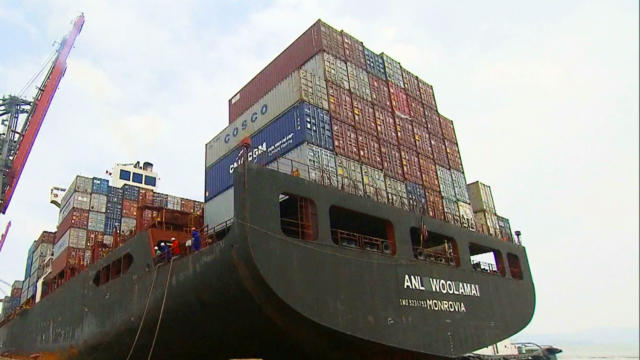 Cargo ship at dock