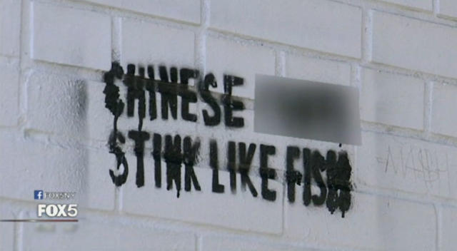 Anti-Chinese graffiti found at five locations in New York City borough of Brooklyn