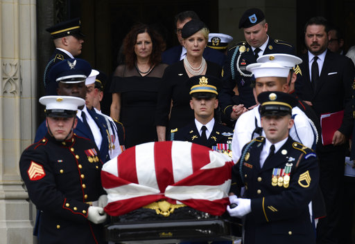 A memorial service for the late Sen. John McCain on Saturday