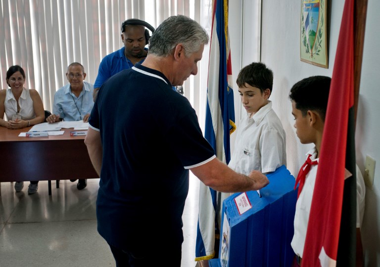 CUBA-CONSTITUTION-REFERENDUM-VOTING-DIAZ-CANEL