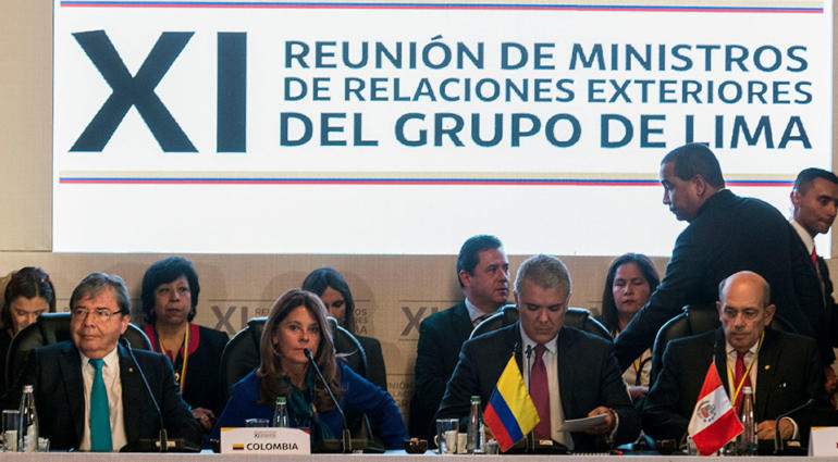 Coalition of nations meets for political solution for Venezuela