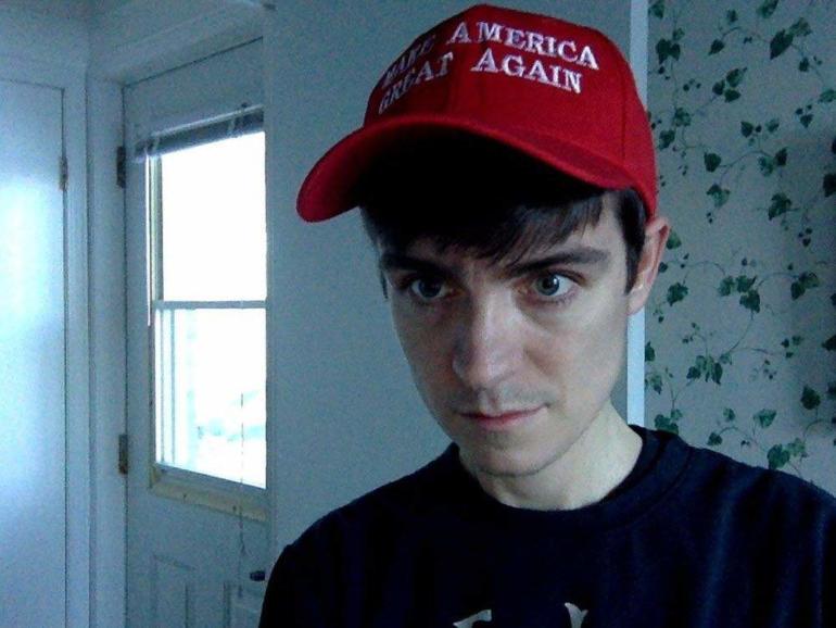 A selfie from mosque shooter Alexandre Bissonnette’s Tumblr page.