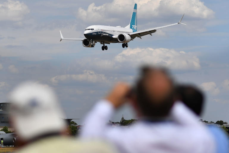 Boeing 737 Max lands