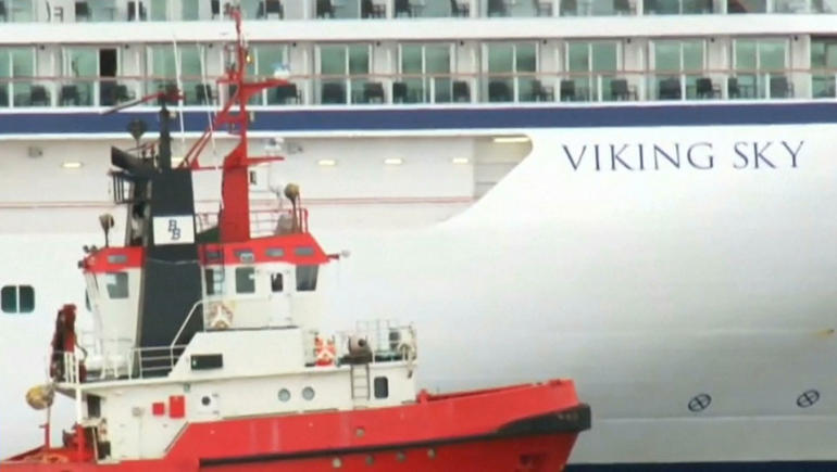 Norway cruise ship towed to port following passenger airlifts