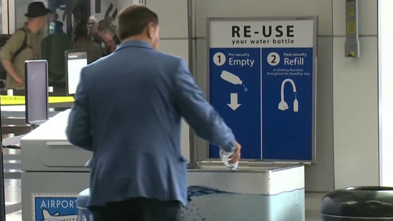 San Francisco International Airport bans sale of water in plastic bottles