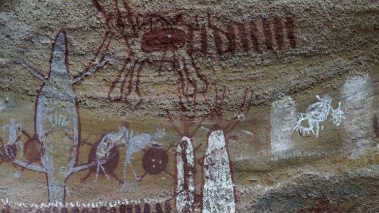 Art on Brazilian rocks tell history of mankind