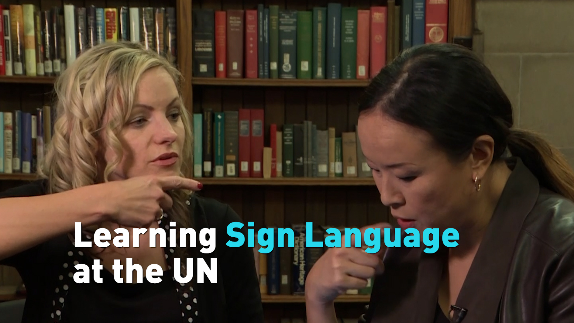 Learning sign language at the UN