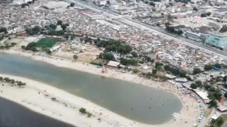 Rio's hidden man-made beach