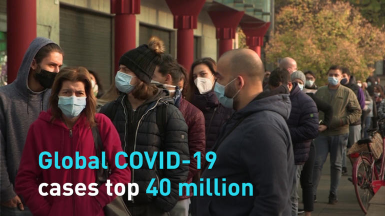 Global COVID-19 cases top 40 million