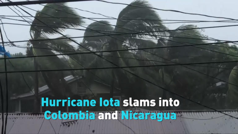 Hurricane Iota slams into Colombia and Nicaragua