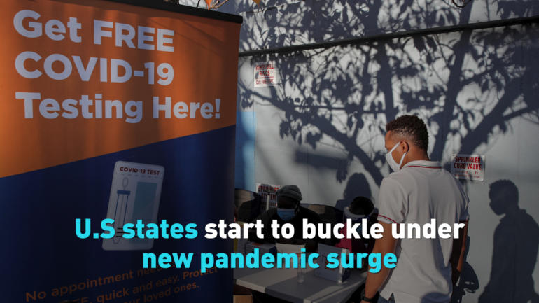 U.S states start to buckle under new pandemic surge