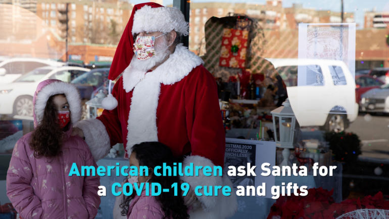 American children ask Santa for a COVID-19 cure and gifts