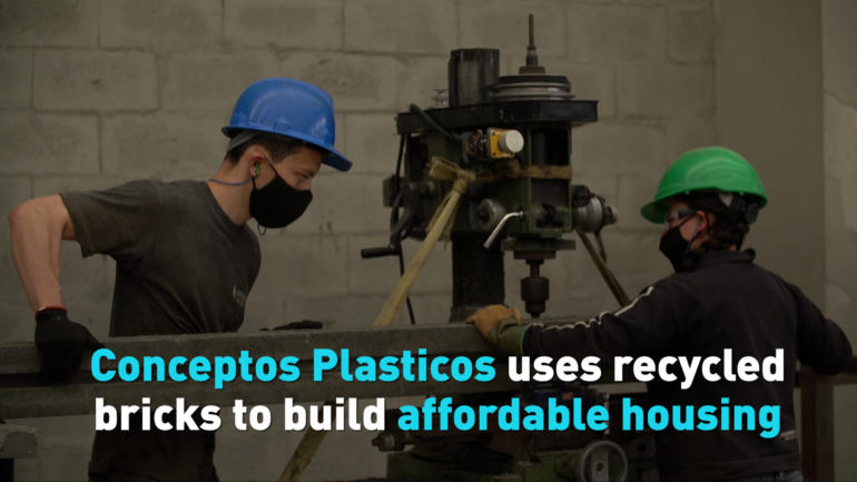 Conceptos Plasticos uses recycled bricks to build affordable housing